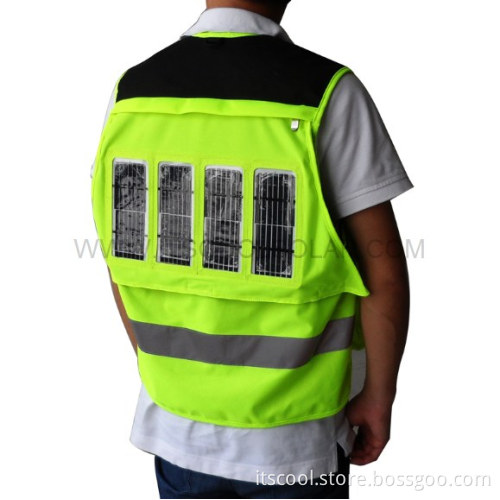 Solar Vest with Solar Panel Charger